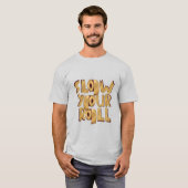 Vertraag uw rolmodel met een gouden toilet t-shirt (Voorkant volledig)