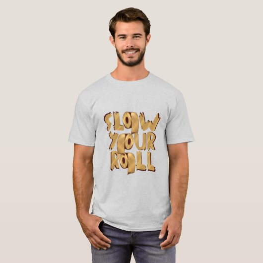 Vertraag uw rolmodel met een gouden toilet t-shirt (Voorkant volledig)