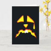 Vertraagd Halloween Huilen Jack o' Lantern Kaart (Gele Bloem)