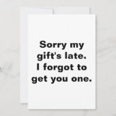 Vertraagd verjaardag verzorgd bedankkaart (Voorkant)