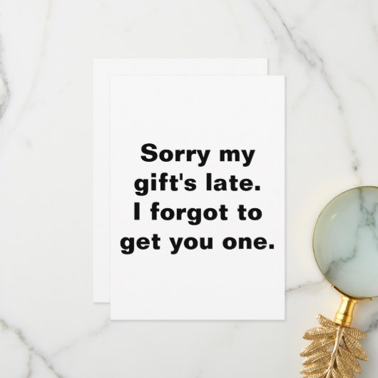 Vertraagd verjaardag verzorgd bedankkaart (Voorkant / Achterkant in situ)