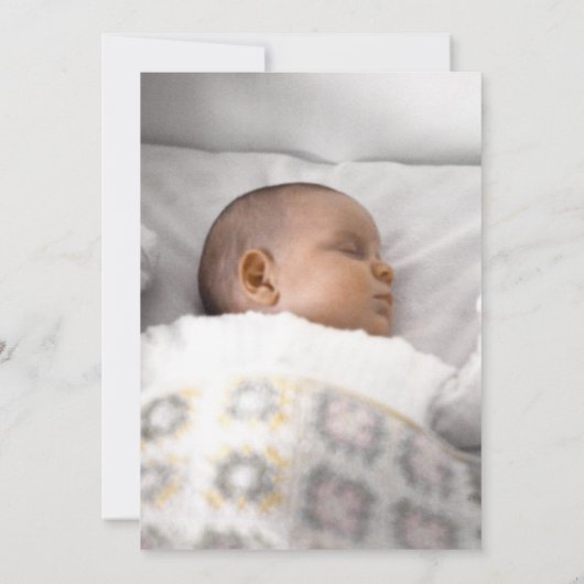 Vertraagde baby shower paarse schommelpaard met ba kaart (Achterkant)