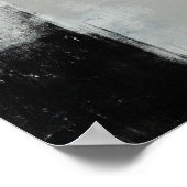 'Vertraagde' grijze Abstracte kunst Poster (Hoek)