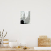 'Vertraagde' grijze Abstracte kunst Poster (Keuken)