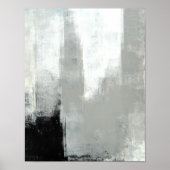 'Vertraagde' grijze Abstracte kunst Poster (Voorkant)