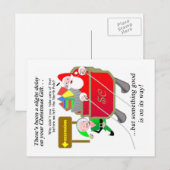 Vertraagde Kerstmis - Portret van een vertraagde K Feestdagenkaart (Voorkant / Achterkant)