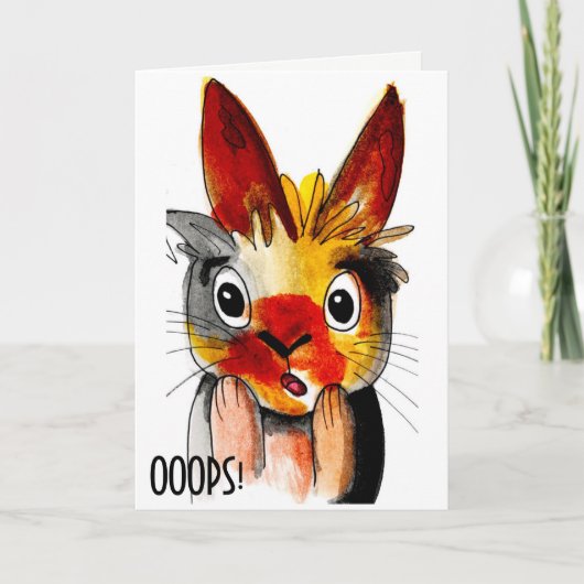 Vertraagde Pasen Kaart-OOOPS! Feestdagen Kaart (Voorkant)