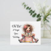 Vertraagde Verjaardagsansichtkaart Briefkaart (Staand voorkant)