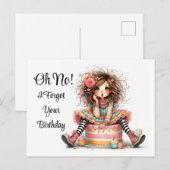 Vertraagde Verjaardagsansichtkaart Briefkaart (Voorkant / Achterkant)