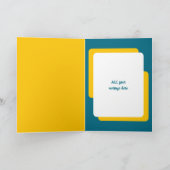 Vertraagde verjaardagswensen alleen voor jou blauw kaart (Binnen)