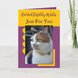 Vertraagde verjaardagswensen alleen voor jou paars kaart