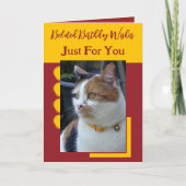 Vertraagde verjaardagswensen alleen voor jou rood  kaart (Voorkant)