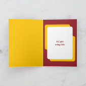 Vertraagde verjaardagswensen alleen voor jou rood  kaart (Binnen)