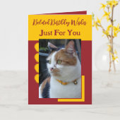 Vertraagde verjaardagswensen alleen voor jou rood  kaart (Gele Bloem)