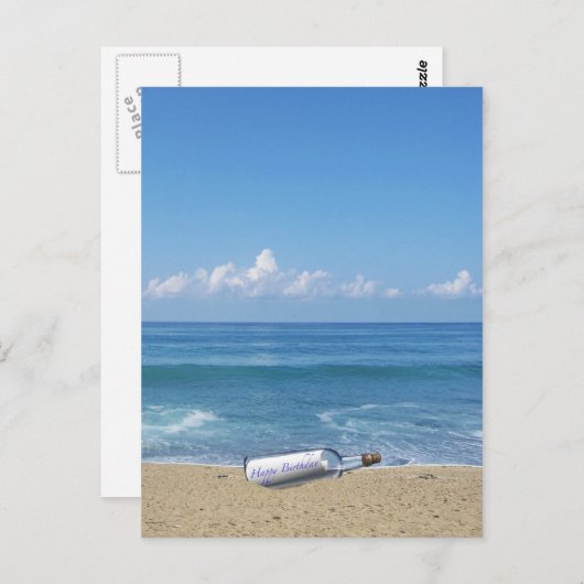 Vertraagde verjaardagswensen briefkaart (Voorkant / Achterkant)