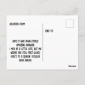 Vertraagde verjaardagswensen met een schattige rat briefkaart (Achterkant)