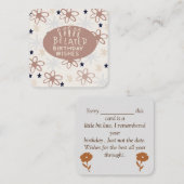 Vertraagde verjaardagswensen notitiekaartje (Voorkant / Achterkant)