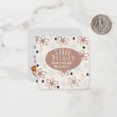 Vertraagde verjaardagswensen notitiekaartje (Voorkant / Achterkant in situ)