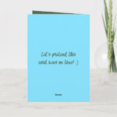 Vertraagde verjaardagswensen toevoegen foto blauw kaart (Achterkant)