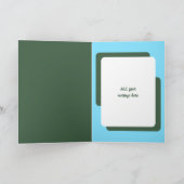 Vertraagde verjaardagswensen toevoegen foto blauw kaart (Binnen)