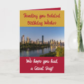 Vertraagde verjaardagswensen toevoegen foto goud r kaart (Voorkant)