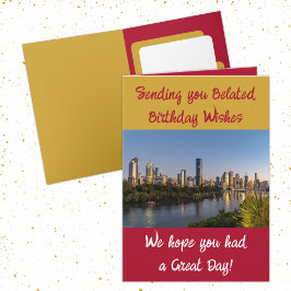 Vertraagde verjaardagswensen toevoegen foto goud r kaart