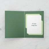 Vertraagde verjaardagswensen voeg foto groen toe kaart (Binnen)