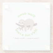 Vertragen – Luiaard Graphic Glazen Onderzetter (Achterkant)