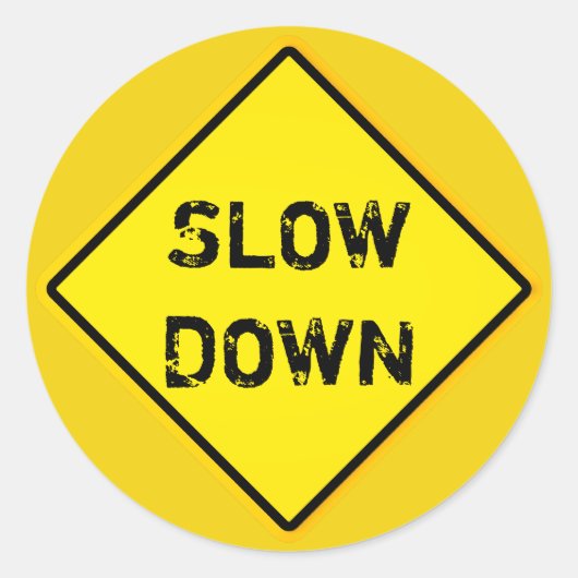 vertragen ronde sticker (Voorkant)