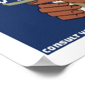 Vertraging bij bestrijding kanker ~ Vertraging is  Poster (Hoek)