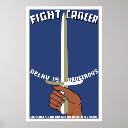 Vertraging bij kankerbestrijding is gevaarlijk - W Poster (Voorkant)