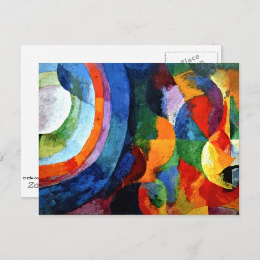 Vertraging - Circulaire vormen, zon, maan Briefkaart (Voorkant / Achterkant)