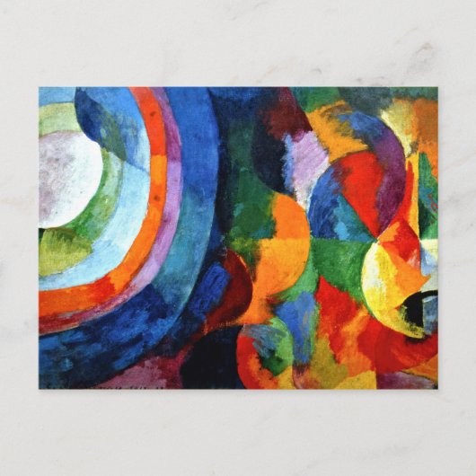 Vertraging - Circulaire vormen, zon, maan Briefkaart (Voorkant)