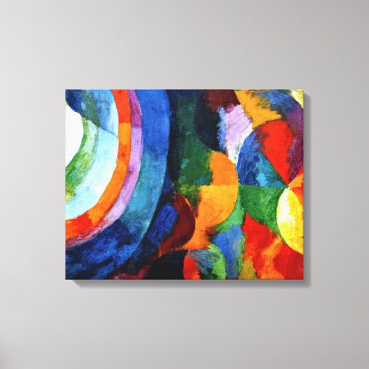Vertraging - Circulaire vormen, zon, maan Canvas Afdruk (Voorkant)