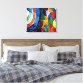 Vertraging - Circulaire vormen, zon, maan Canvas Afdruk (Insitu (Slaapkamer))