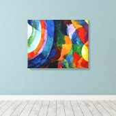 Vertraging - Circulaire vormen, zon, maan Canvas Afdruk (Insitu (Houten vloer))