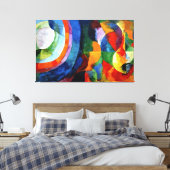 Vertraging - Circulaire vormen, zon, maan Canvas Afdruk (Insitu (Slaapkamer))