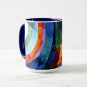 Vertraging - Circulaire vormen, zon, maan Mok (Voorkant links)