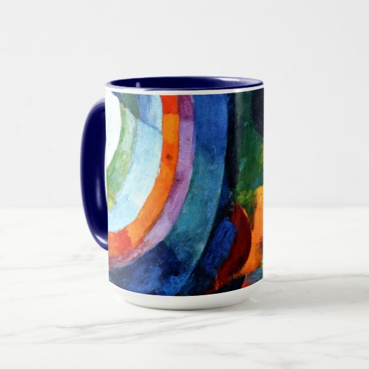 Vertraging - Circulaire vormen, zon, maan Mok (Voorkant links)