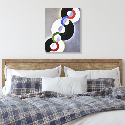 Vertraging - eindeloos ritme canvas afdruk (Insitu (Slaapkamer))