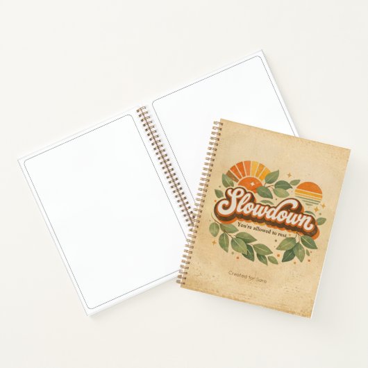 vertraging, je mag even rusten Design Notitieboek (Binnen)