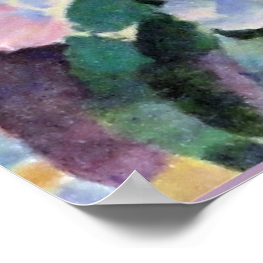 Vertraging - Landschap met schijf, Poster (Hoek)