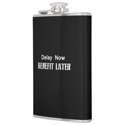 Vertraging nu, voordeel later heupfles (Links)