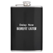 Vertraging nu, voordeel later heupfles (Voorkant)