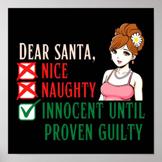 VERTRAGING SANTA, INNOCENT TOT BEWEZEN GARANTIE POSTER (Voorkant)