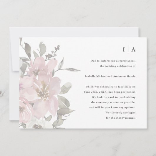 Vertraging van de delicate bloemenhuwelijk aankondiging (Voorkant)
