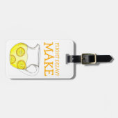 Vertraging vlucht? Make Lemonade Funny Yellow Lemo Bagagelabel (Voorkant horizontaal)