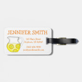 Vertraging vlucht? Make Lemonade Funny Yellow Lemo Bagagelabel (Achterkant horizontaal)