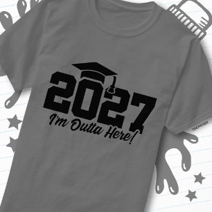Vertrek Citaat bij Afstuderen Aflosende Klas van 2 T-shirt