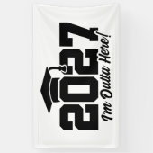 Vertrek Citaat bij Afstuderen Eindexamenklas 2027 Spandoek (Verticaal)